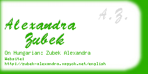 alexandra zubek business card